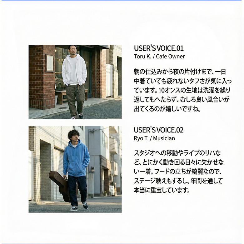 パーカー メンズ ジップアップパーカー 裏毛パイル地 大きめサイズ