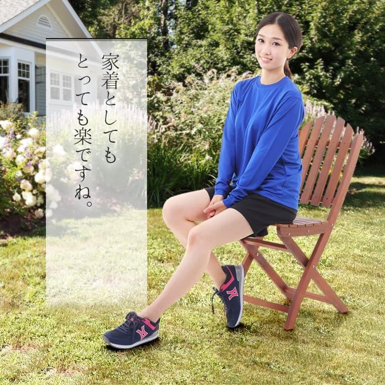 レディース用ネイビー ハーフパンツ ポリエステル素材 ハーフパンツ レディース 涼しい ウォーキング ランニング ジム