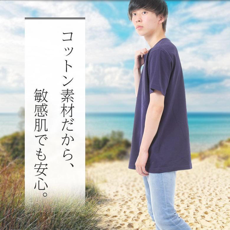 tシャツ 無地 白 厚手 丈夫 透けない メンズ 半袖 綿100% 襟の