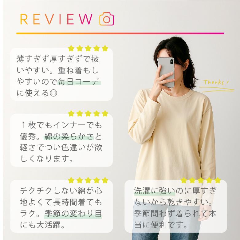 長袖 tシャツ レディースtシャツ ロンt 綿100% 無地 長袖tシャツ