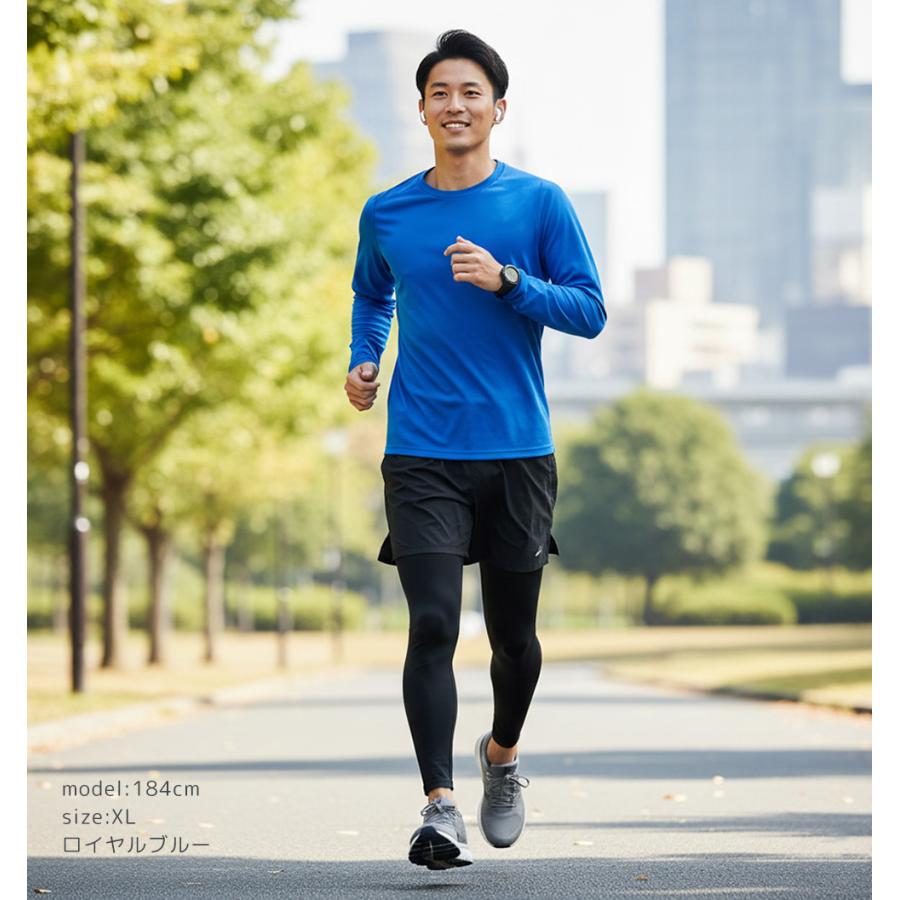 長袖tシャツ メンズ 薄手速乾 ロンt 涼しい uvカット メンズ ロングtシャツ 春夏白黒 アンダーシャツインナーシャツ メンズ 長tシャツロンティー メンズ00352 |  | 06