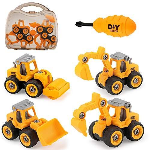 Joygrow 車おもちゃ 組み立ておもちゃ 工事カー 建設車両 4台セット Diy知育玩具 ショベルカー 工事ごっこ遊び 砂場遊び ミニカー 玩具 S 1008 Sawa Z 通販 Yahoo ショッピング