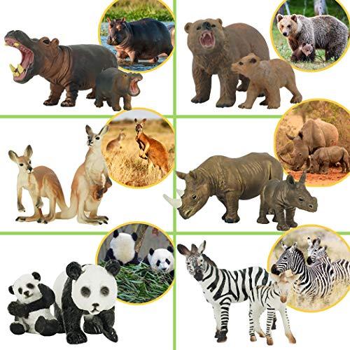 itary 動物のフィギュア 親子セット リアル動物12点セット 収納ボックス付き シマウマ パンダ ヒグマ カバ カンガルー サイ野生動物セッ S 0617 Sawa Z 通販 Yahoo ショッピング