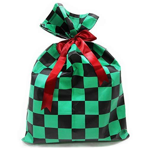 Mrg ラッピング袋 62 46 90 60 クリスマス 大きい 鬼滅の刃 きめつのやいば 市松模様 総柄 ブラック グリーン プレゼント かわいい S Sawa Z 通販 Yahoo ショッピング