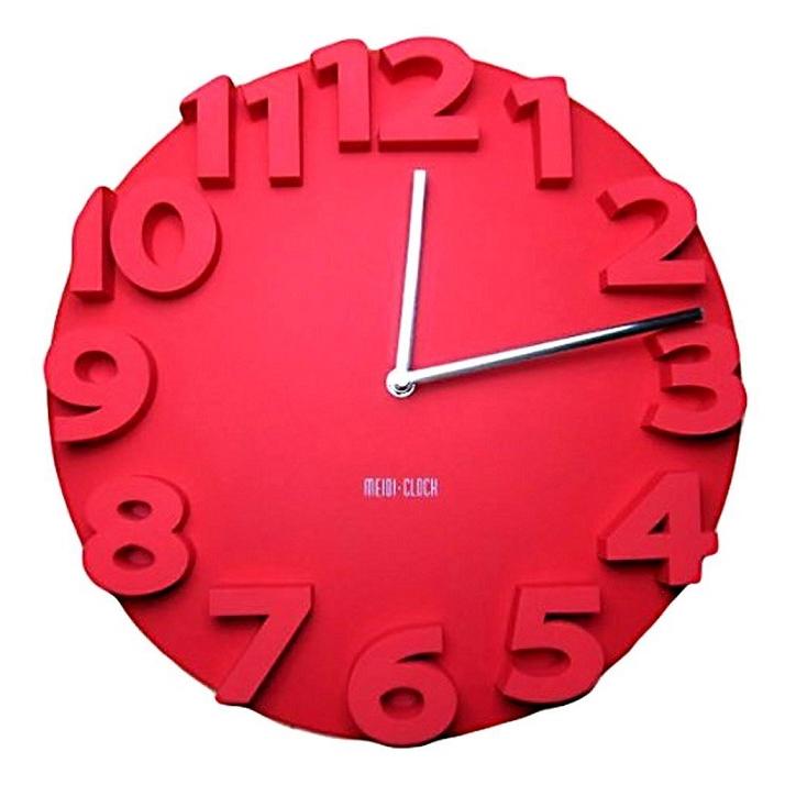 3D 立体 掛け時計 モダン デザイン ウォールクロック 壁 時計 (35cm