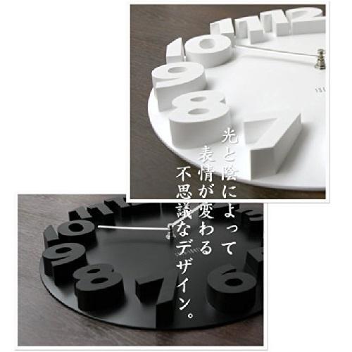 3Ｄ 立体 掛け時計 モダン デザイン ウォールクロック 壁 時計 (35cm 黒) |  | 02