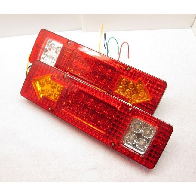 カスタム テールランプ LED 汎用 左右2個セット 矢印 赤（24V 