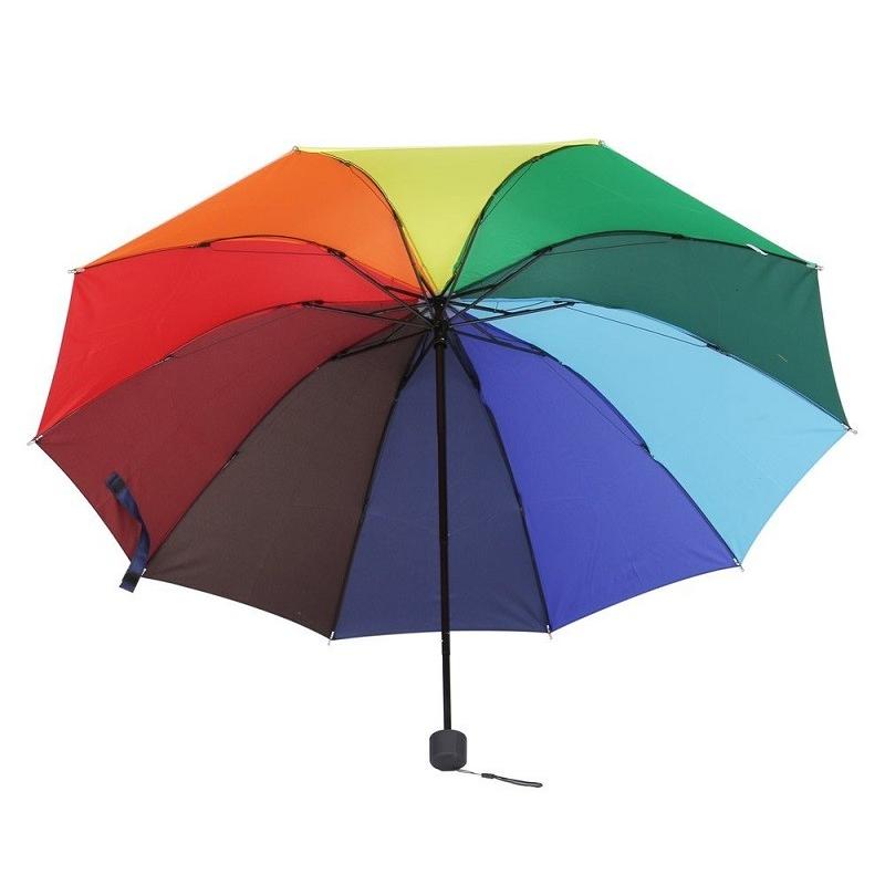 ピカッパ　レインボー（5個セット）バラ売り可 レインボー 10色 パラソル 雨晴 兼用 折りたたみ 傘 （収納カバー付