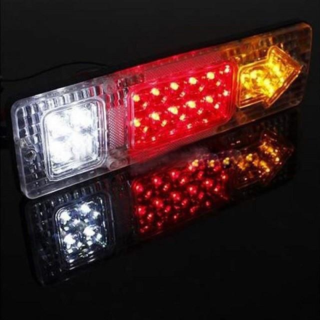 カスタム テールランプ LED 汎用 左右セット 矢印  シルバー（12V）トレーラー トラック 船舶｜rtrade123｜05