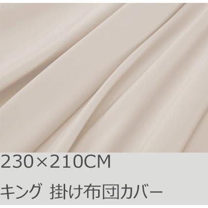 R.T. Home - 高級エジプト超長綿(エジプト綿)ホテル品質キング ロング 掛け布団カバー 500スレッドカウント サテン織り クリーム ベージュ 230*210CM | 