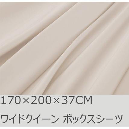 R.T. Home - 高級エジプト超長綿(エジプト綿)ホテル品質 ボックスシーツ ワイドクイーン 500スレッドカウント サテン織り クリーム ベージュ(170*200*37CM) | 