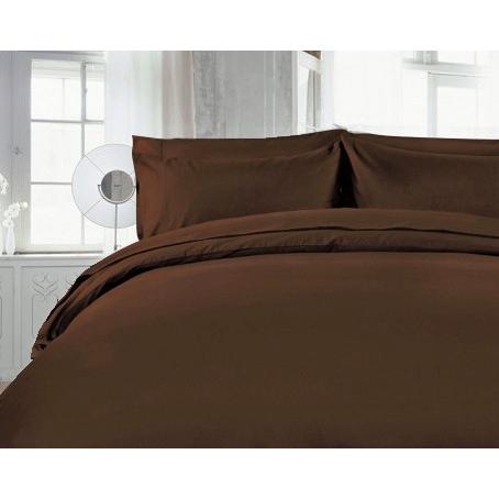 R.T. Home - 高級エジプト超長綿(エジプト綿)ホテル品質 枕カバー 43×120 封筒式500スレッドカウント サテン織り トリュフ ブラウン |  | 01