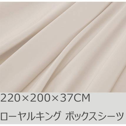 R.T. Home - 高級エジプト超長綿(エジプト綿)ボックスシーツ ワイドキング(シングルセミダブル) 500スレッドカウント サテン織り クリーム ベージュ(220*200*37)