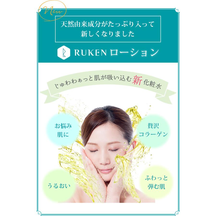 RUKENローション 化粧水 150ml コラーゲン 保湿 ケア スキンケア 天然成分 顔 無香料 無着色 プレゼント |  | 02