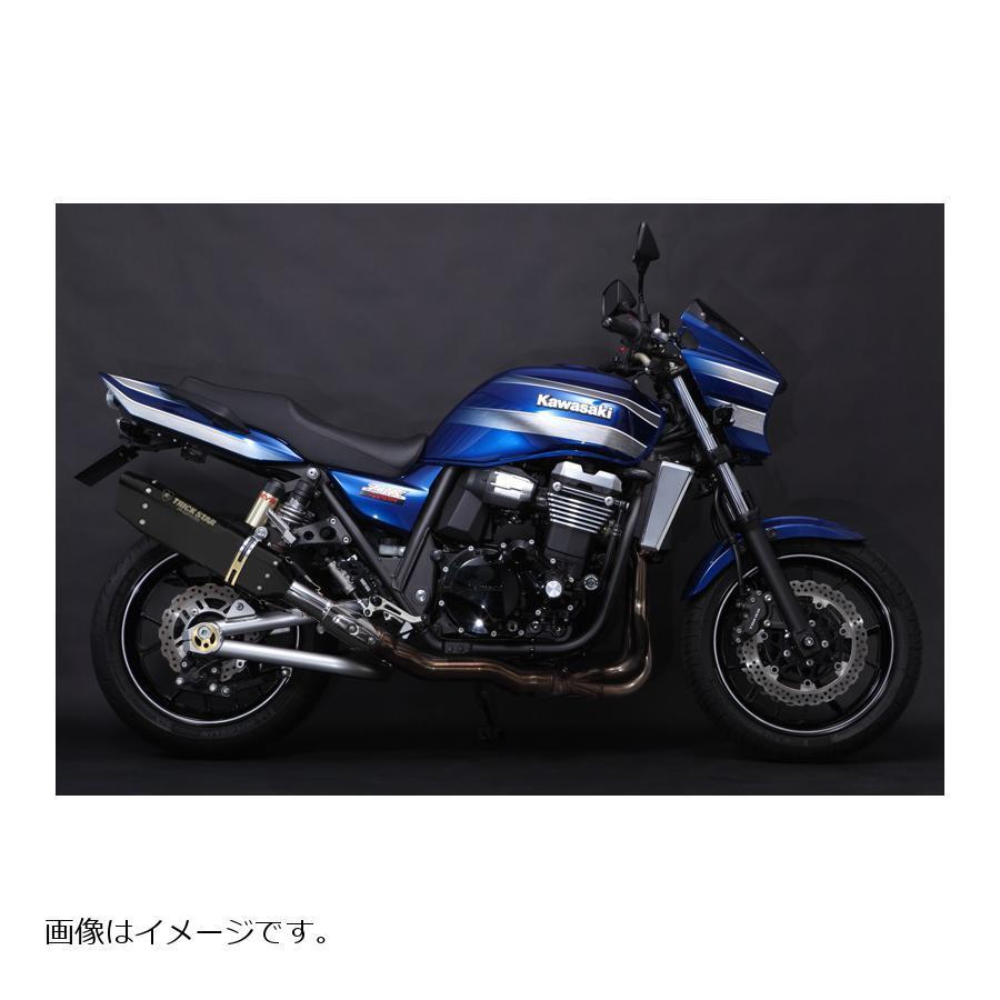 TRICKSTER - 落とし穴はやりっ児 スリップオンマフラー IKAZUCHI 黒いこと チタン ステンレス鋼導管 JMCAその向き免許 ZRX1200DAEG スリップオンマフラー-バイク