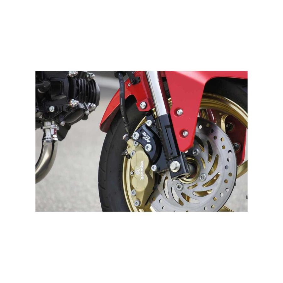 OVER RACING(オーバーレーシング) フロントキャリパーサポート ブレンボ4P用 GROM グロム -11 オーヴァーレーシングの画像