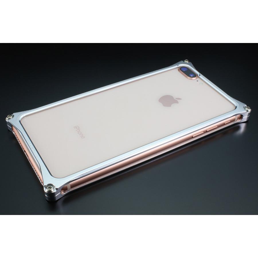 ギルドデザイン ソリッドバンパー シルバー iPhone8Plus 7Plus GI-412S｜rubbermark