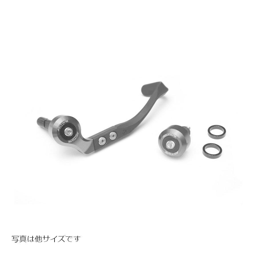 アクティブ ブレーキレバーガード＆バーエンドSET ガンメタ ハンドル内径φ15.5-φ16.75用