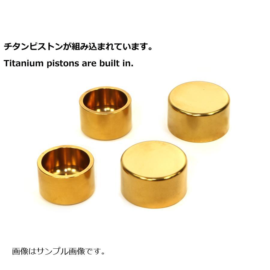 GALE SPEED エラボレート フロント4Pキャリパー 右 Φ34-Φ30 チタンボルト仕様 ブラック アキシャル 40mmピッチ (チタンピストン仕様) GSFCAR3430ATTP_3