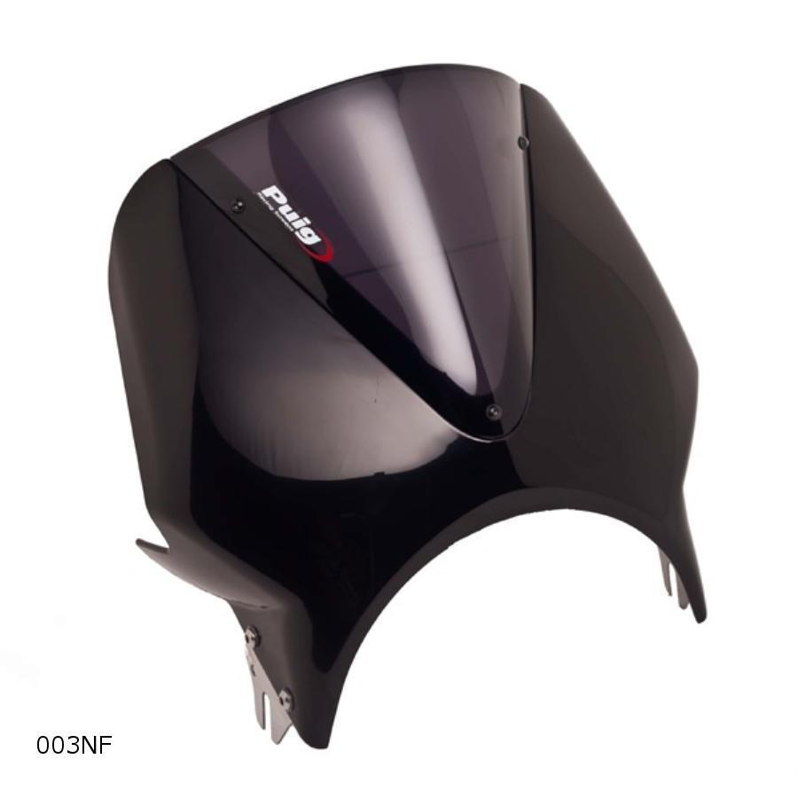 プーチ Puig WindshieldVisionダークスモーク/ブラック ネイキッド車 汎用 ネイキッド用汎用スクリーン 003NF