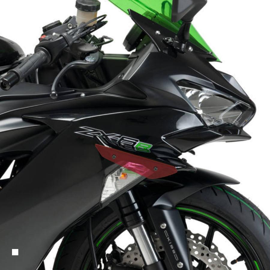 パーツ No8 Puig（プーチ） サイドダウンフォーススポイラー レッド ZX-6R 636