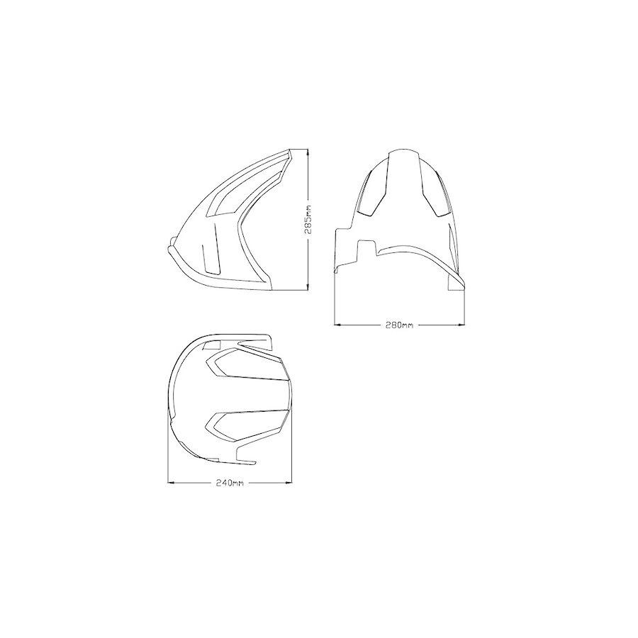 Puig（プーチ） リヤフェンダー ブラック XT1200Z SUPER TENERE