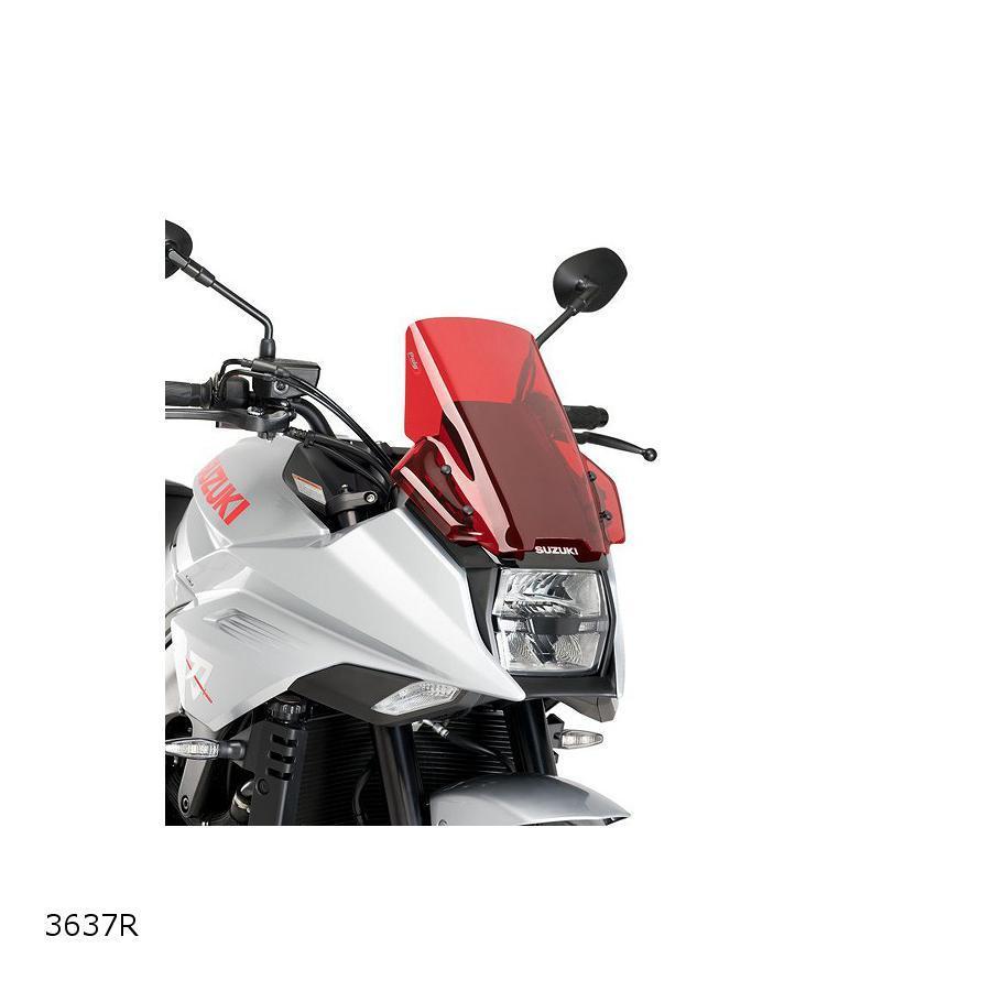 Puig プーチ ツーリングスクリーン レッド KATANA カタナ 刀