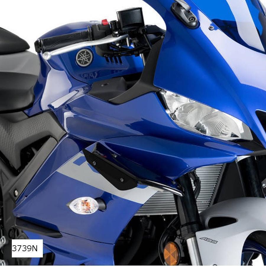 プーチ Puig サイドダウンフォーススポイラー ブラック YZF-R3 3739N