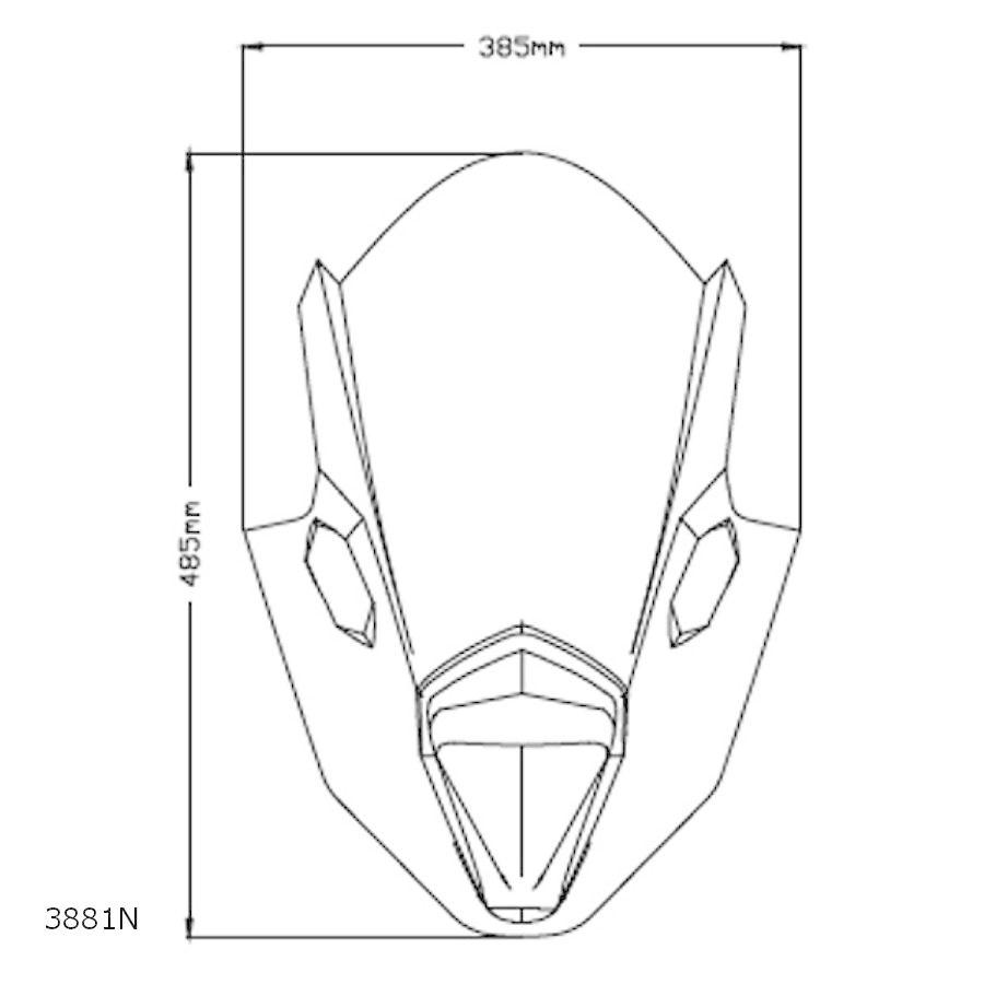 プーチ Puig レーシングスクリーン Z-RACINGブラック NINJA650 ニンジャ650 3881Nの画像