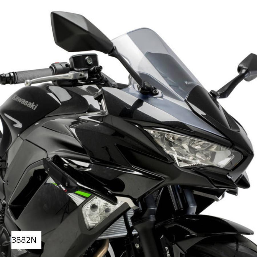 プーチ Puig サイドダウンフォーススポイラー ブラック NINJA650 ニンジャ650 3882N