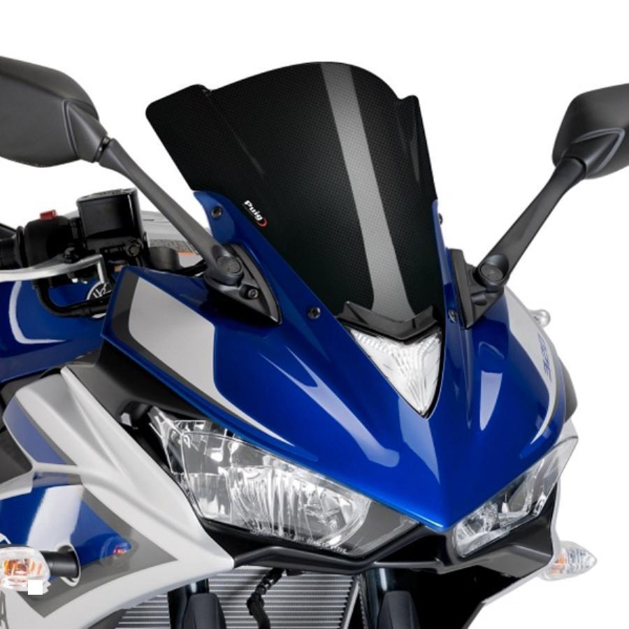 Puig - プーチ レーシングスクリーン 炭素.P YZF-R25 7649C 外装パーツ-スクリーン-バイク