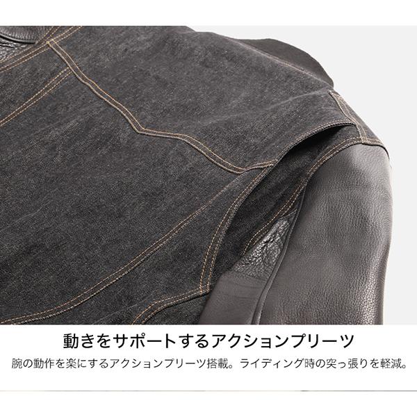 DEGNER（デグナー） レザーデニムコンビジャケット 19WJ-18 : バイク