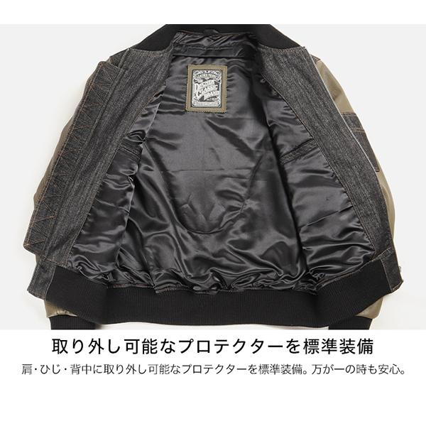 DEGNER（デグナー） レザーデニムコンビジャケット 19WJ-18 : バイク