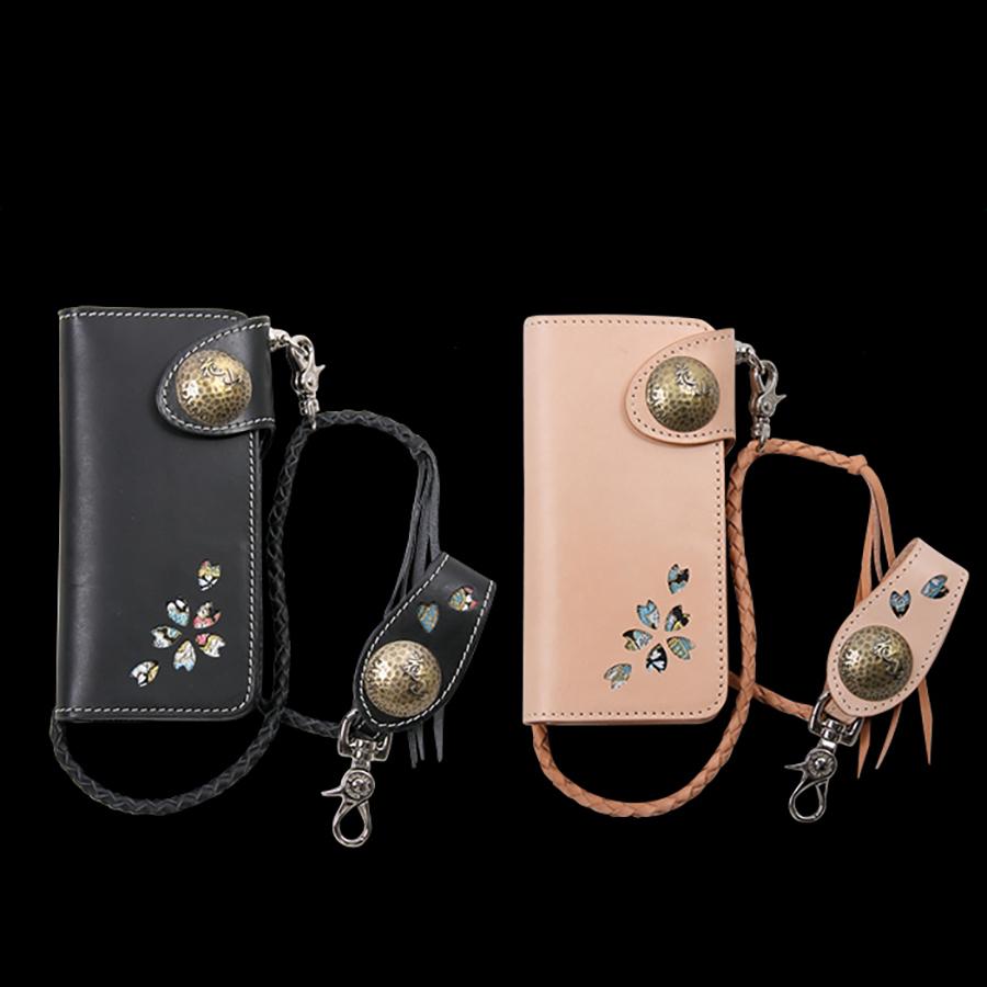 ★花山 長財布★ ロングジップウォレット「京桜」【W-48K】 花山 長財布 レザー
