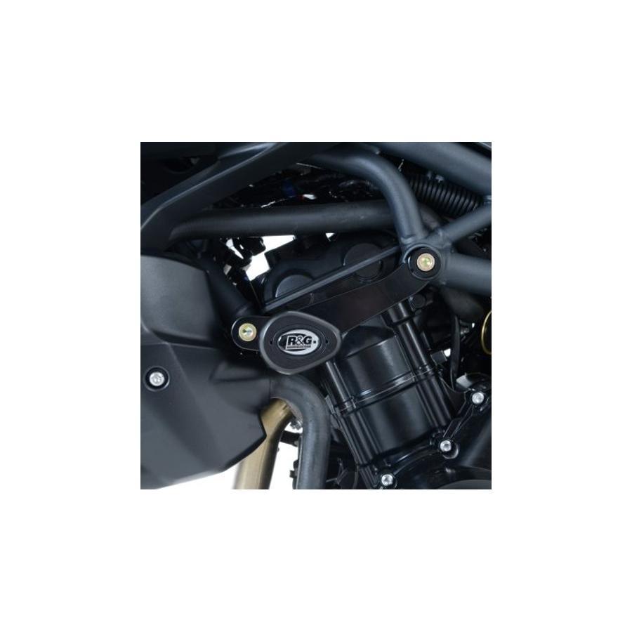 R&G エアロクラッシュプロテクター ブラック TIGER800XC [タイガー] TIGER800 [タイガー] RG-CP0364BL