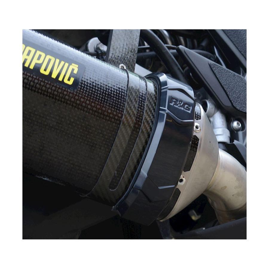 R\u0026G (アールアンドジー ) エキゾーストプロテクター ブラック Akrapovic Hexagonalの画像