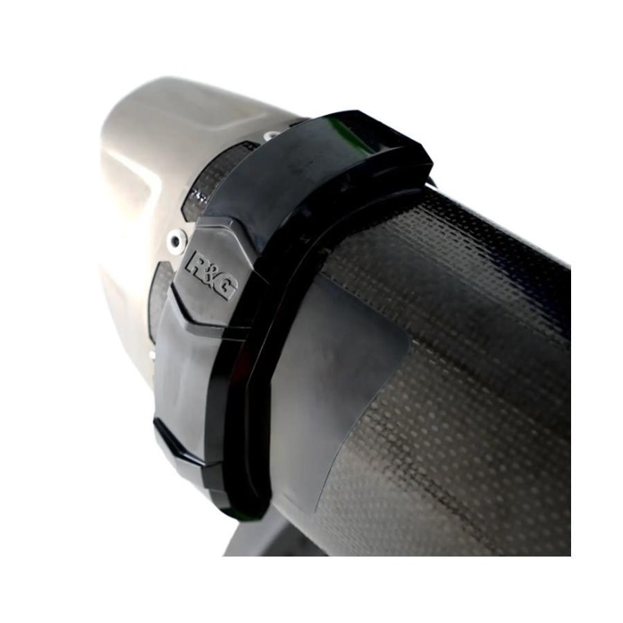 R\u0026G (アールアンドジー ) エキゾーストプロテクター ブラック Akrapovic Hexagonalの画像