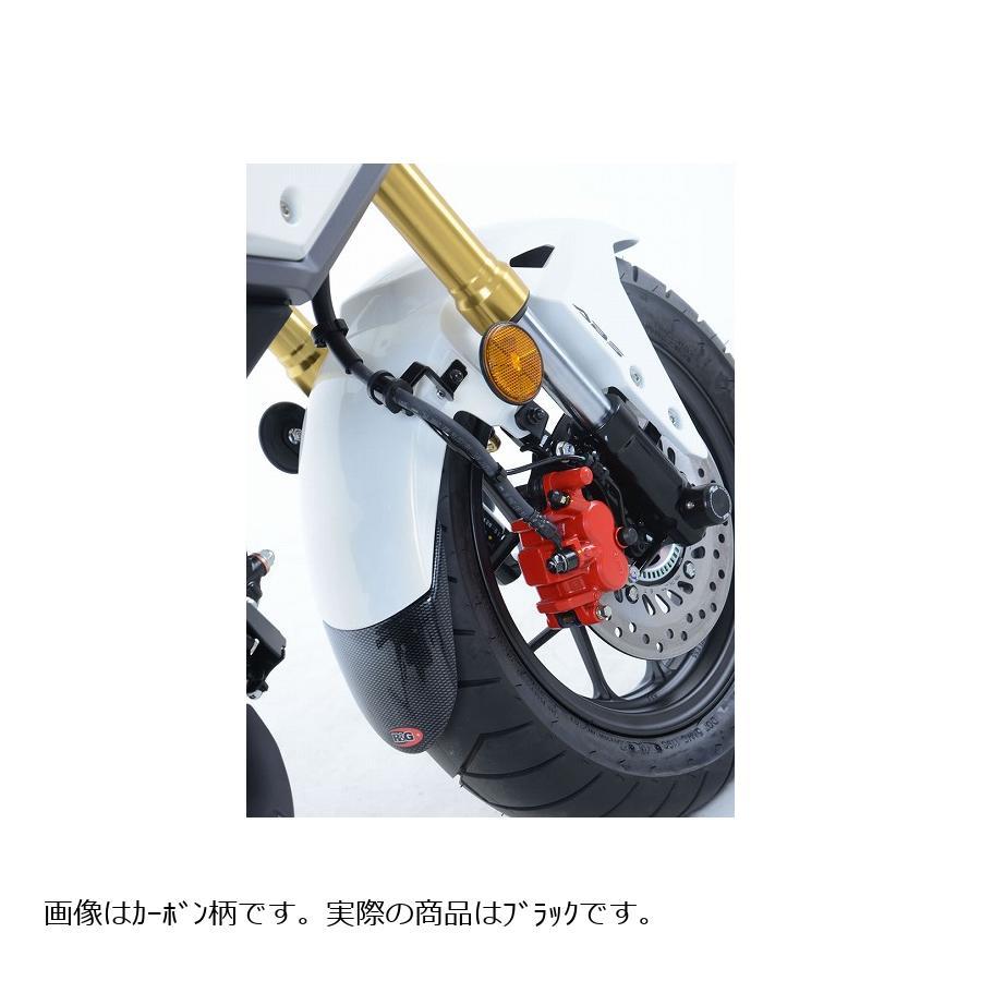 R＆G R&G フロントフェンダーエクステンダー ブラック GROM