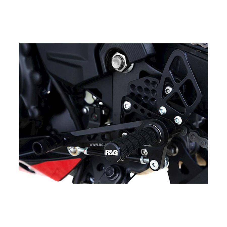 R\u0026G 可変レーシングステップキット ブラック Ninja250 18-/Ninja400