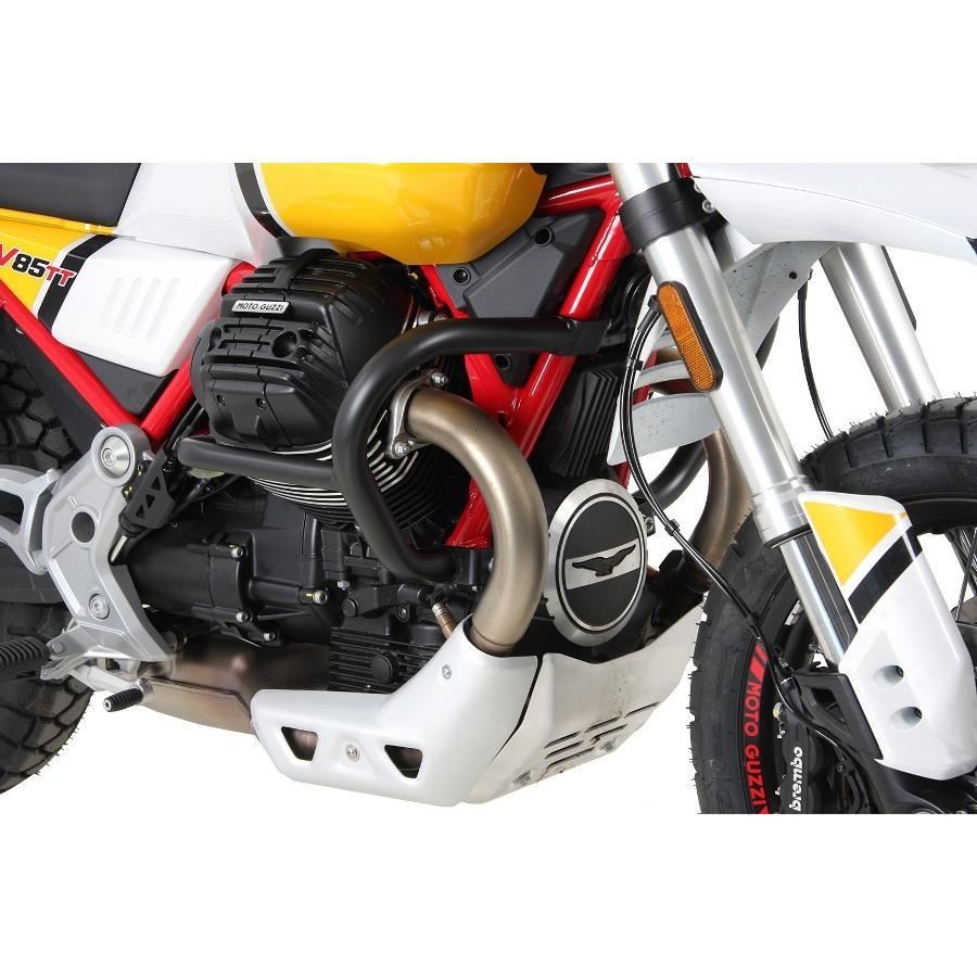 ブラック エンジンガード モトグッチV85TT V85 ヘプコ＆べッカー 19 
