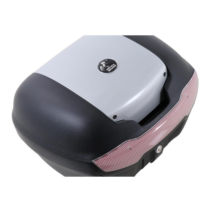 ヘプコ\u0026ベッカー ジャーニー(JOURNEY) トップケースTC40 ポリプロピレン 38L ブラック シルバー 610088-0009の画像