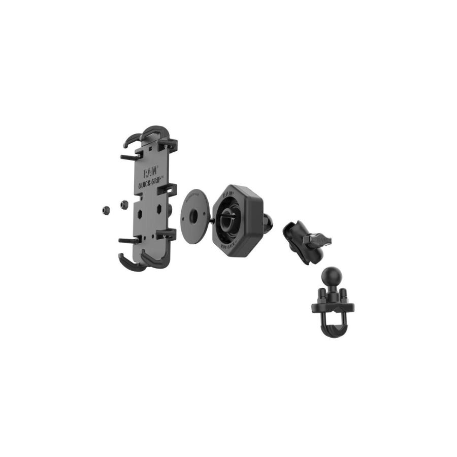 RAM MOUNTS（ラムマウント） 防振クレイドルホルダー(M)＆U字クランプ