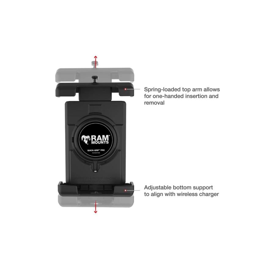 【数量限定】ラムマウント(Ram Mounts)クイックグリッププロ クレイドル ラムマウント クイックグリッププロ クレイドルホルダー(L) ボール無