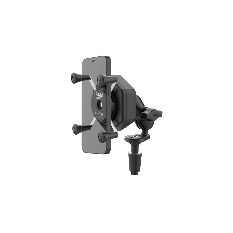 ラムマウントRam Mounts防振Xグリップ(S)＆フォークステムベースセット RAM MOUNTS ラムマウント 防振Xグリップ(S)＆フォークステム