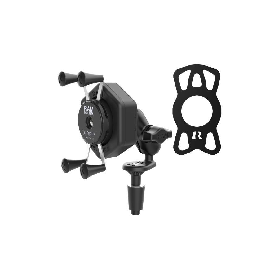 ラムマウントRam Mounts防振Xグリップ(S)＆フォークステムベースセット RAM MOUNTS ラムマウント 防振Xグリップ(S)＆フォークステム