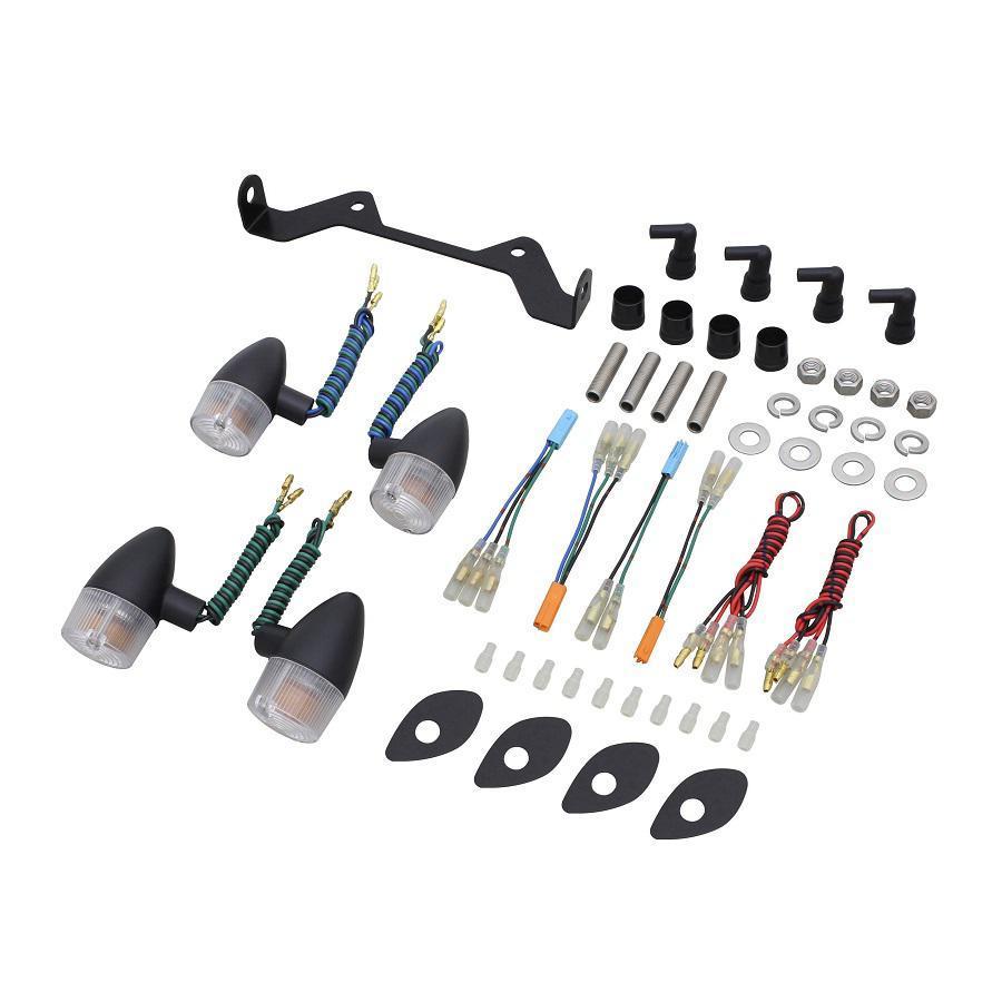 ポッシュフェイス 砲弾ウインカーキット ブラック/クリア REBEL250