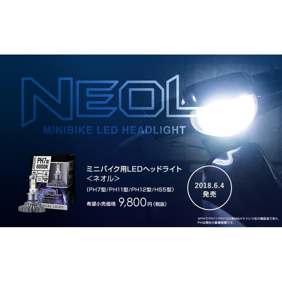 ヘッドライト スフィアライト スフィアLED NEOL 2輪ミニバイク用 PH11 6000K｜rubbermark｜02