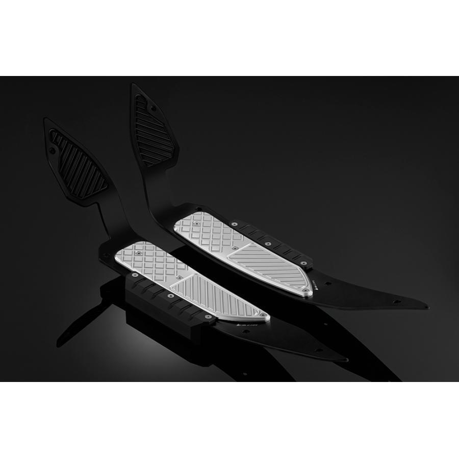 バイカーズ フットプレート ブラック/シルバー PCX PCX150 H0533-BLK-SLV
