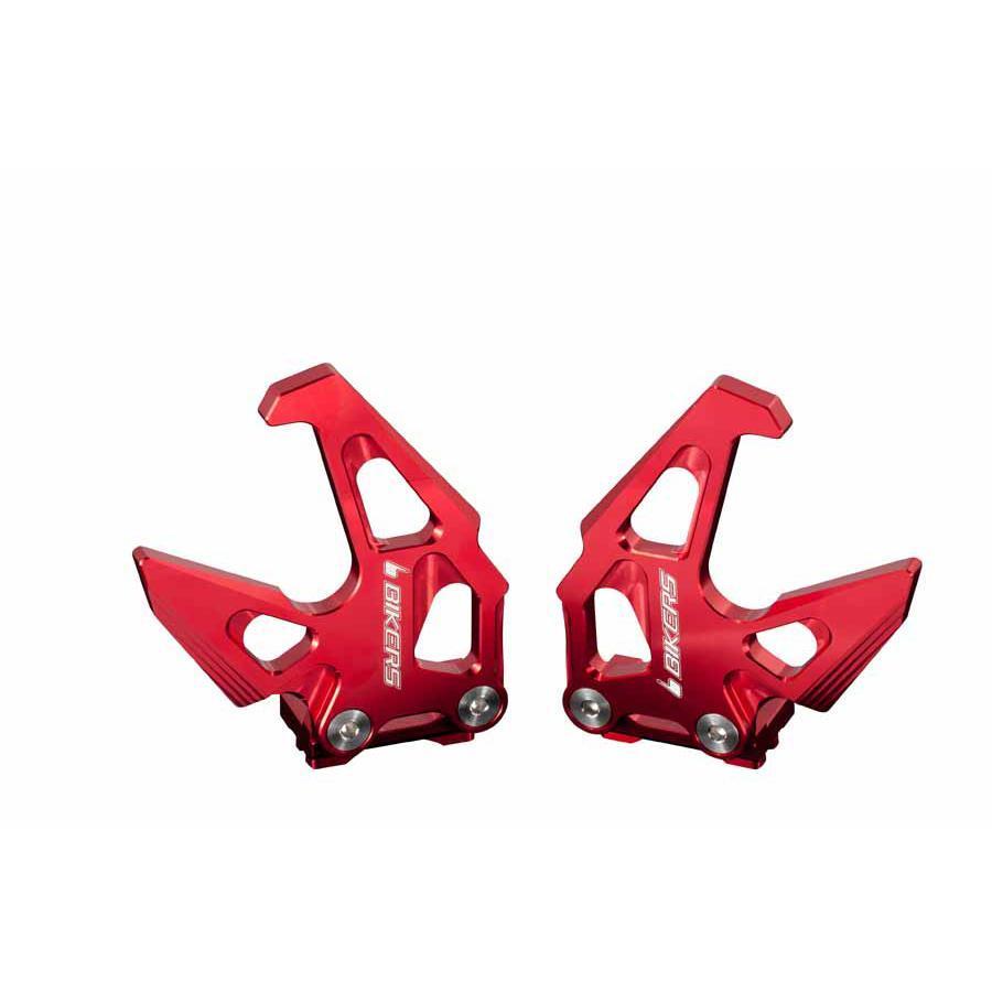 バイカーズ チェーンアジャスタブルスタンドフック メンテンナススタンド 受け 2ケ レッド KSR PRO