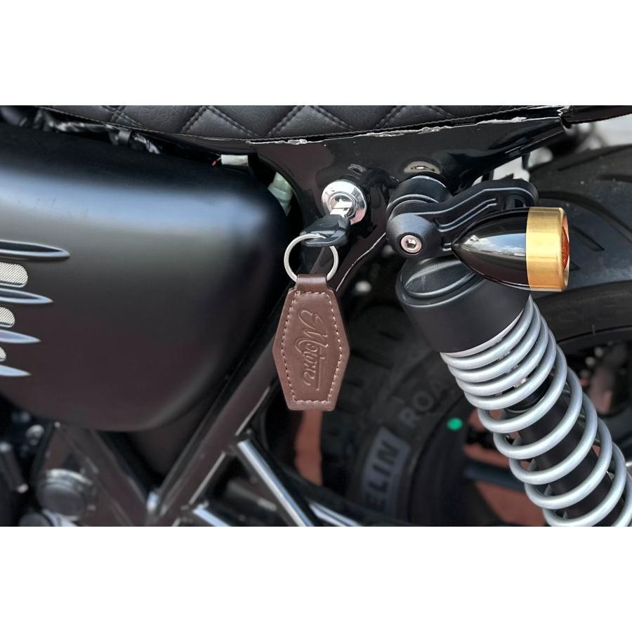 Motone(モートーン) レザーキーホルダー ブラウン KEYFOB1 : バイク